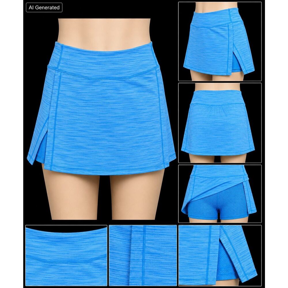 Athleta Girl Skirt Size Large L 12 Goal Getter Skort Blue Stripe Summer Spring